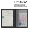 Husa pentru documente auto, Kwmobile, Negru/Alb, Piele ecologica, 50104.22