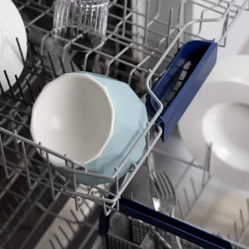 Bol inclinat din ceramica pentru animale de companie Navaris, Albastru, 55230.04
