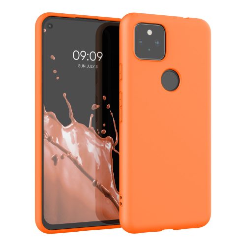 Husa Google Pixel 5a, Silicon, Portocaliu, 55374.150