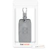 Husa Cheie Auto pentru Renault / Dacia - 4 Butoane - Keyless Go, kwmobile, Piele ecologica, Gri, 48563.22