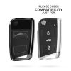 Husa Cheie Auto pentru VW / Skoda / Seat - 3 Butoane, kwmobile, Plastic, Negru, 54420.02
