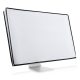 Husa pentru monitor de 24-26 inch, Kwmobile, Alb, Textil, 42629.02