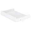 Raft pentru pat Navaris, prindere cu clema, 38x26x11 cm, carti/telefon, alb, bambus
