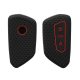 Husa Cheie Auto pentru VW / Skoda / Seat - 3 Butoane, kwmobile, Silicon, Negru, 55583.01