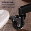 Set 5 Roti pentru scaun de birou tija 11 mm, Kwmobile, Negru, Poliuretan, 55604.01