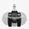 Set 5 Roti pentru scaun de birou tija 10 mm, Kwmobile, Negru, Nylon, 55601.02