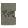 Husa pentru PocketBook Touch Lux 5 / Touch Lux 4 / Touch HD 3, Piele ecologica, Gri, kwmobile, 50228.07