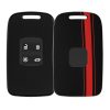 Husa Cheie Auto pentru Renault / Dacia - 4 Butoane - Keyless Go, kwmobile, Plastic, Negru / Rosu, 54805.02