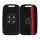 Husa Cheie Auto pentru Renault / Dacia - 4 Butoane - Keyless Go, kwmobile, Plastic, Negru / Rosu, 54805.02