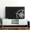 Husa de praf pentru televizor 55 inch, Kwmobile, Negru/Alb, Textil, 51992.05