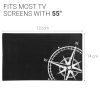 Husa de praf pentru televizor 55 inch, Kwmobile, Negru/Alb, Textil, 51992.05