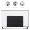 Husa de praf pentru televizor 55 inch, Kwmobile, Alb/Negru, Textil, 51992.06