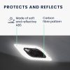 Set 6 Autocolante reflectorizante pentru bara auto, Kwmobile, Negru/Gri, ABS, 55799.01