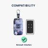 Husa Cheie Auto pentru Renault / Dacia - 4 Butoane - Keyless Go, kwmobile, Piele ecologica, Multicolor, 44637.46