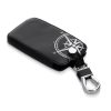 Husa Cheie Auto pentru Renault / Dacia - 4 Butoane - Keyless Go, kwmobile, Piele ecologica, Negru / Alb, 44637.45