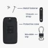 Husa Cheie Auto pentru Renault / Dacia - 4 Butoane - Keyless Go, kwmobile, Piele ecologica, Negru / Alb, 44637.45