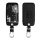 Husa Cheie Auto pentru Renault / Dacia - 4 Butoane - Keyless Go, kwmobile, Piele ecologica, Negru / Alb, 44637.44