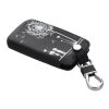 Husa Cheie Auto pentru Renault / Dacia - 4 Butoane - Keyless Go, kwmobile, Piele ecologica, Negru / Alb, 44637.44