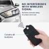 Husa Cheie Auto pentru Renault / Dacia - 4 Butoane - Keyless Go, kwmobile, Piele ecologica, Negru / Alb, 44637.44