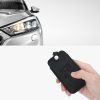 Husa Cheie Auto pentru Renault / Dacia - 4 Butoane - Keyless Go, kwmobile, Piele ecologica, Negru / Alb, 44637.44
