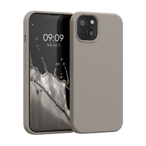 Husa iPhone 13, Silicon, Gri, 55878.43