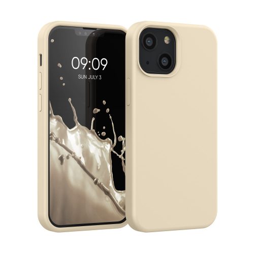 Husa Apple iPhone 13 Mini, Silicon, Crem, 55877.210
