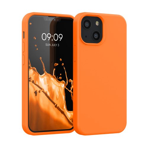 Husa Apple iPhone 13 Mini, Silicon, Portocaliu, 55877.150