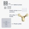 Set 2 Carlige de perete autoadezive pentru chei, Kwmobile, Auriu, Metal, 55887.02