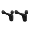 Set 2 Carlige de perete autoadezive pentru chei, Kwmobile, Negru, Metal, 55887.01