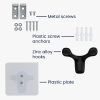 Set 2 Carlige de perete autoadezive pentru chei, Kwmobile, Negru, Metal, 55887.01