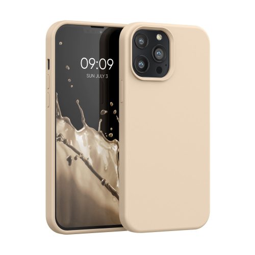 Husa iPhone 13 Pro Max, Silicon, Crem, 55881.154