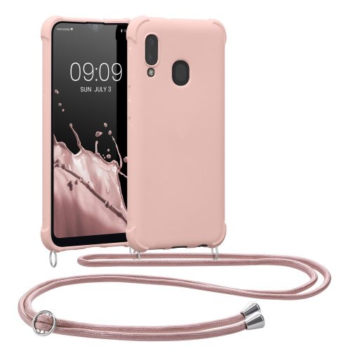 Husa Samsung Galaxy A20e, Silicon, Roz, 49966.154