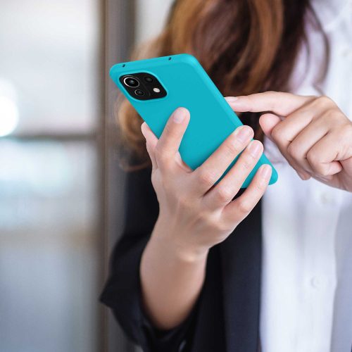 Husa Xiaomi Mi 11 Lite 5G, Silicon, Albastru, 54726.223