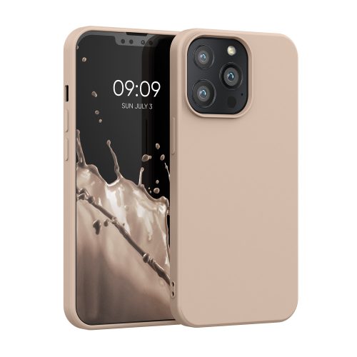 Husa iPhone 13 Pro, Silicon, Crem, 55962.154