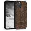 Husa iPhone 12 / iPhone 12 Pro, Lemn, Maro, 52734.05