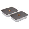 Set 2 Tavi de marinat Navaris cu capac, 23.5x19 cm, sigilare ermetica, 56044.01