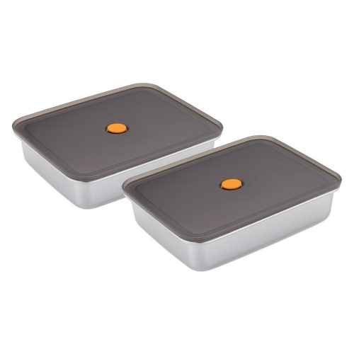 Set 2 Tavi de marinat Navaris cu capac, 23.5x19 cm, sigilare ermetica, 56044.01