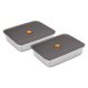 Set 2 Tavi de marinat Navaris cu capac, 23.5x19 cm, sigilare ermetica, 56044.01