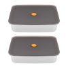 Set 2 Tavi de marinat Navaris cu capac, 23.5x19 cm, sigilare ermetica, 56044.01