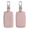 Husa Cheie Auto pentru Renault / Dacia - 4 Butoane - Keyless Go, kwmobile, Piele naturala, Roz, 54669.02