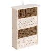 Hotel pentru albine Navaris, cu 4 camere de reproducere 40x26x10.5 cm, lemn, 56086.01