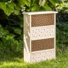 Hotel pentru albine Navaris, cu 4 camere de reproducere 40x26x10.5 cm, lemn, 56086.01
