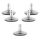 Set 5 Picioare pentru scaun de birou tija 11 mm, Kwmobile, Argintiu/Negru, Otel, 56094.01