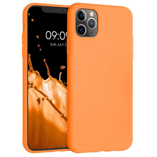 Husa Apple iPhone 11 Pro Max, Silicon, Portocaliu, 49789.150