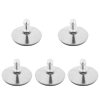Set 5 Picioare pentru scaun de birou tija 10 mm, Kwmobile, Argintiu/Negru, Otel, 56093.01