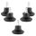 Set 5 Picioare pentru scaun de birou tija 10 mm, Kwmobile, Negru, Nylon, 56091.01