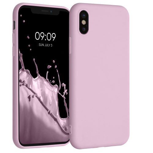 Husa Apple iPhone X / iPhone XS, Silicon, Roz, 42492.140