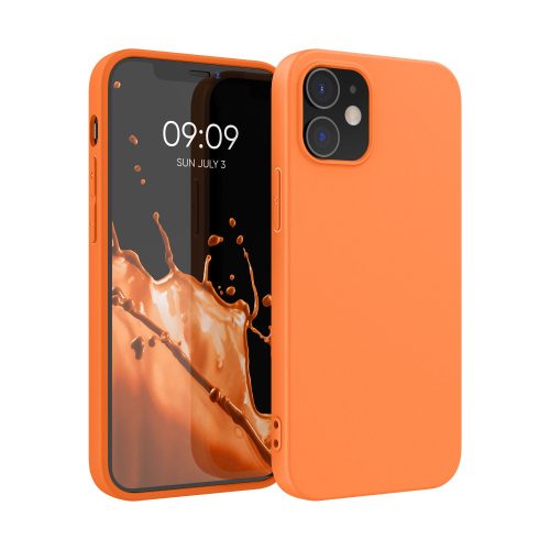Husa Apple iPhone 12 / iPhone 12 Pro, Silicon, Portocaliu, 53938.150