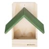Cuib pentru pasari Navaris, deschidere frontala, 23.5x15x12 cm, maro, lemn, 56115.01