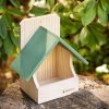 Cuib pentru pasari Navaris, deschidere frontala, 23.5x15x12 cm, maro, lemn, 56115.01